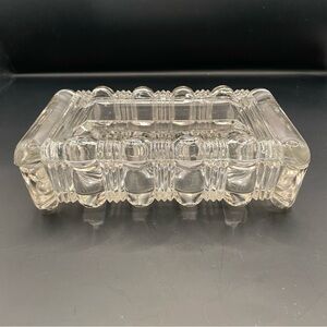 Vintage Art Deco Glass Cigarette Box